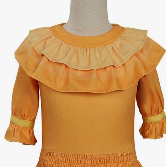 Kids Orange and Red Halloween Costume Dress - Picture 6 of 14